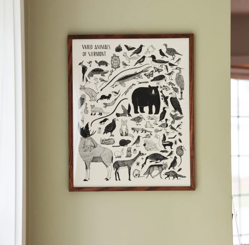 Wild Animals of Vermont Print - 16x20