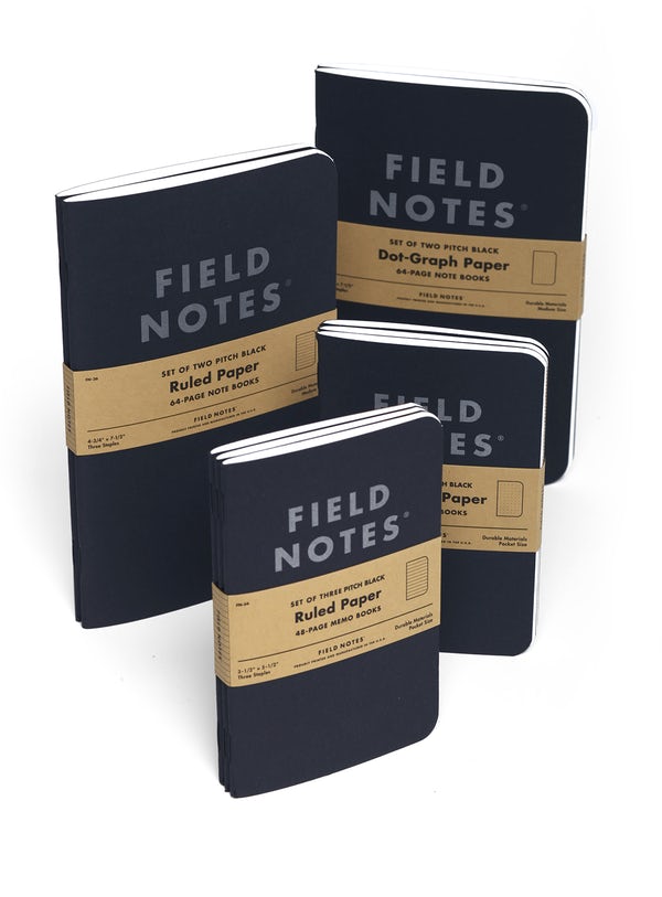 Field Notes Pitch Black Note Book