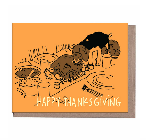 Naughty Dog Thanksgiving Card - LF7