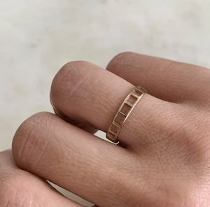 Bronze Grid Ring