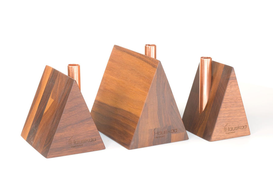 Wooden Large A-Frame House Candle Holder
