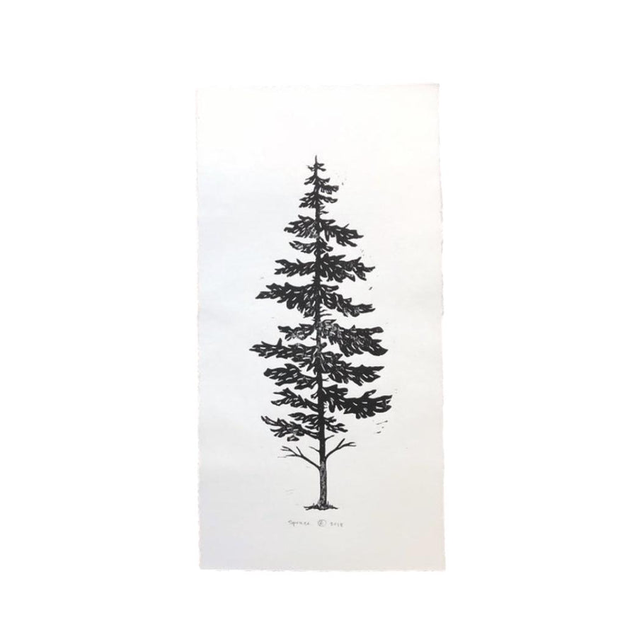 Spruce Linocut Print