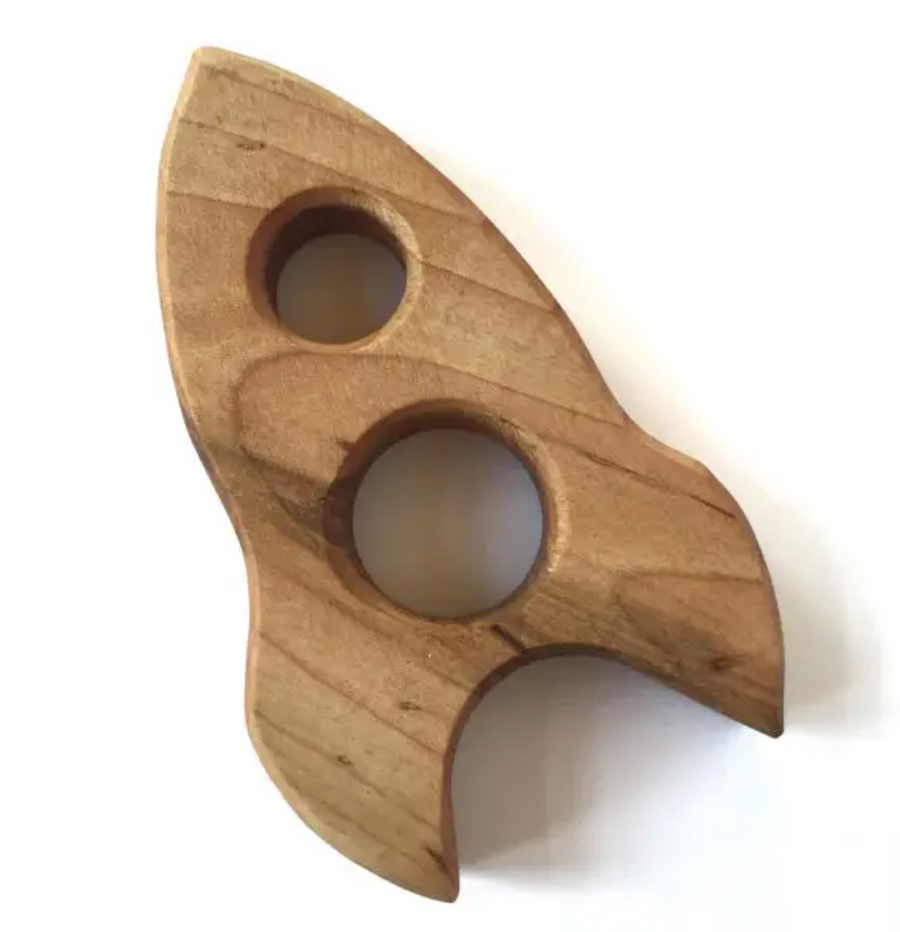 Wooden Rocket Teether Toy