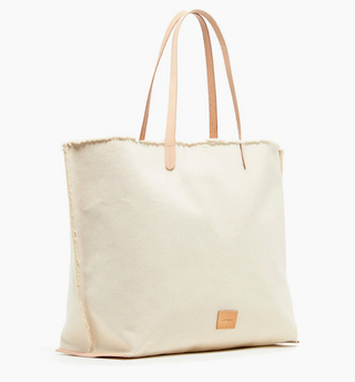 Hana Boat Bag - Natural Canvas/Natural Leather