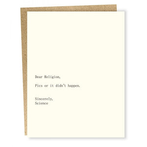 Religion Sincerely Science Card - SP2