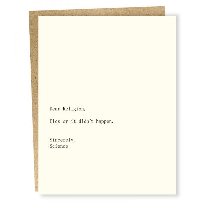 Religion Sincerely Science Card - SP2