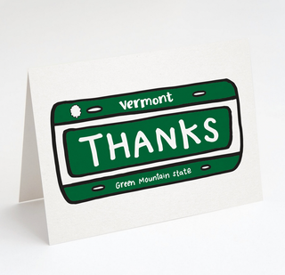 Vermont License Thanks Card - TG1